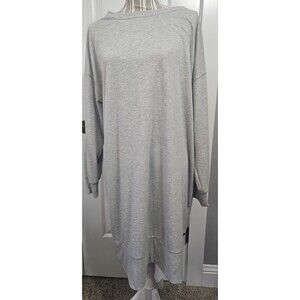 Ellen Tracey Heather Grey Cuff Long Sleeves Sweater Dress